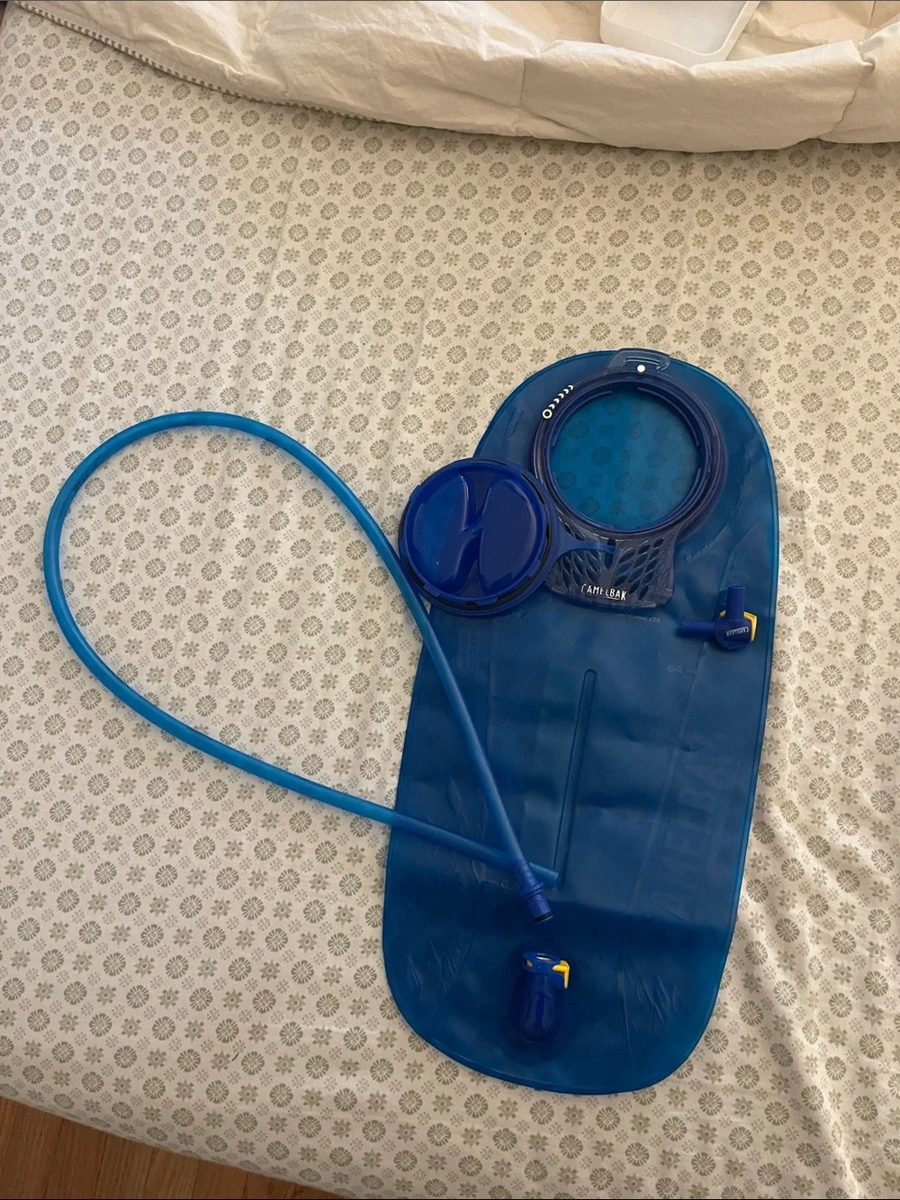 CamelBak Blue Hydration Pack with Neon Yellow Accents
